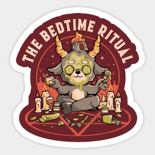 The Bedtime Ritual - Funny Evil Baphomet Gift Sticker